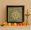 Shree Yantra on Raw Pyrite Frame 6x6 inch
