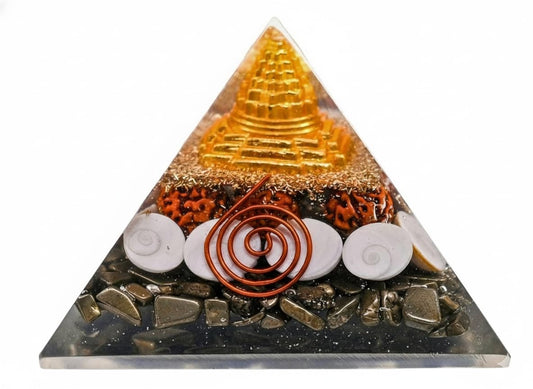 Money Magnet with pyrite - Pyramid