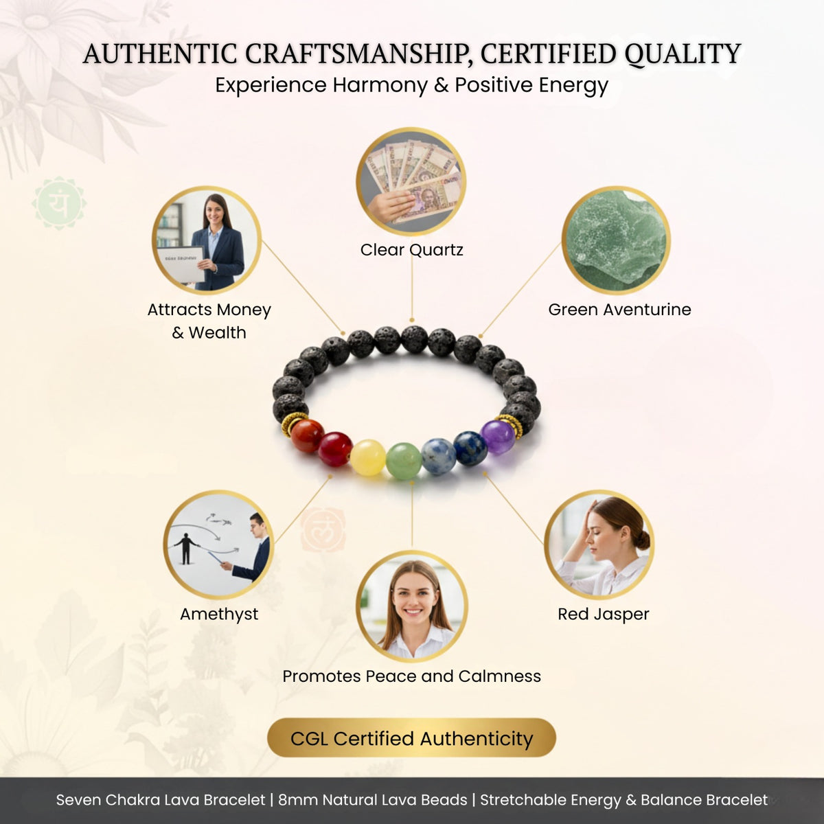 7 CHAKRA WITH LAVA BRACELET
