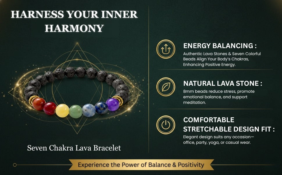 7 CHAKRA WITH LAVA BRACELET
