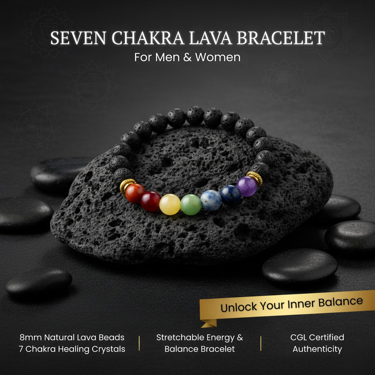 7 CHAKRA WITH LAVA BRACELET